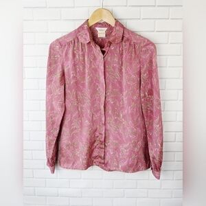 Dana Point California Shirt Women’s Vintage Mauve Blouse Top 70s Cottage